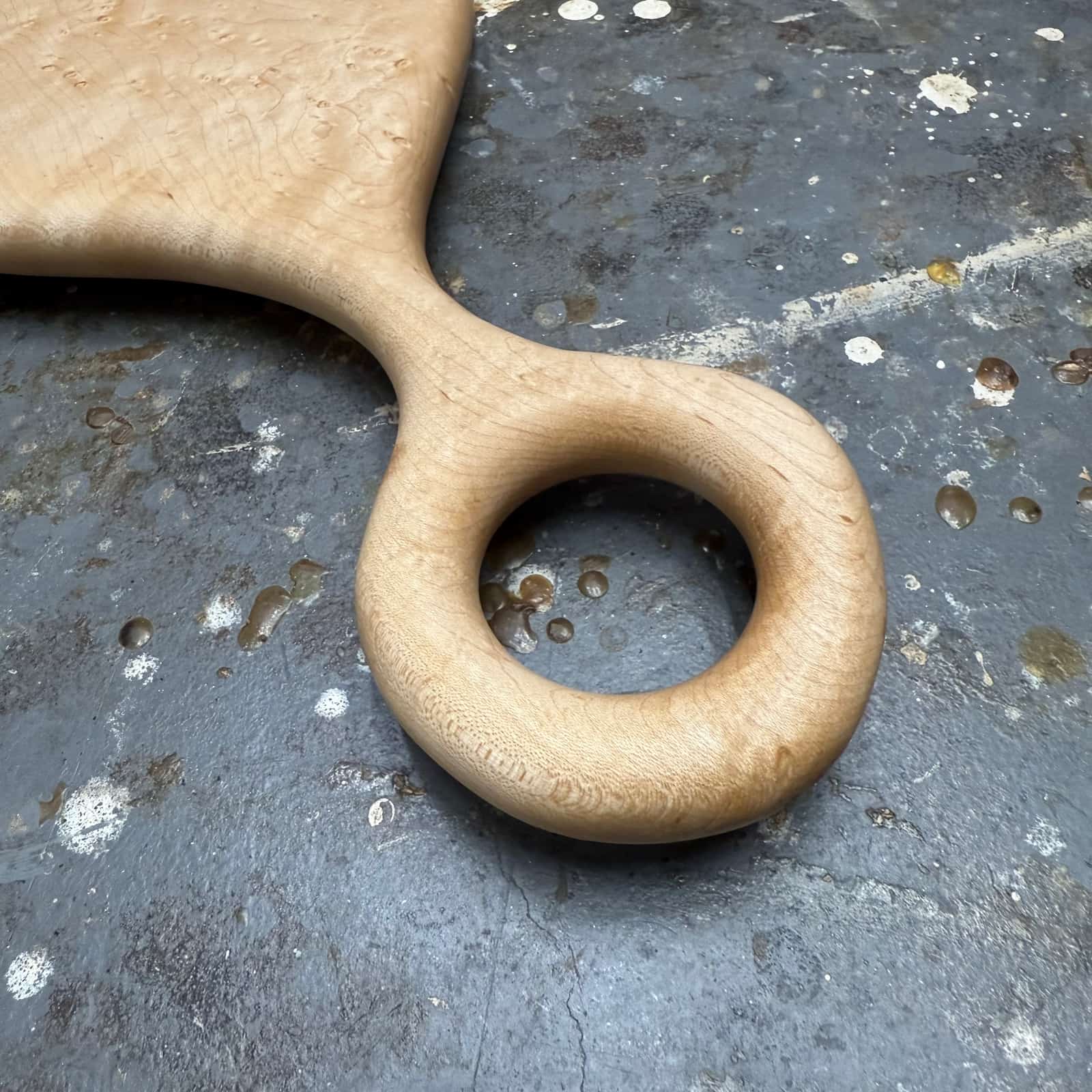 detail of handle curvature and surface finish