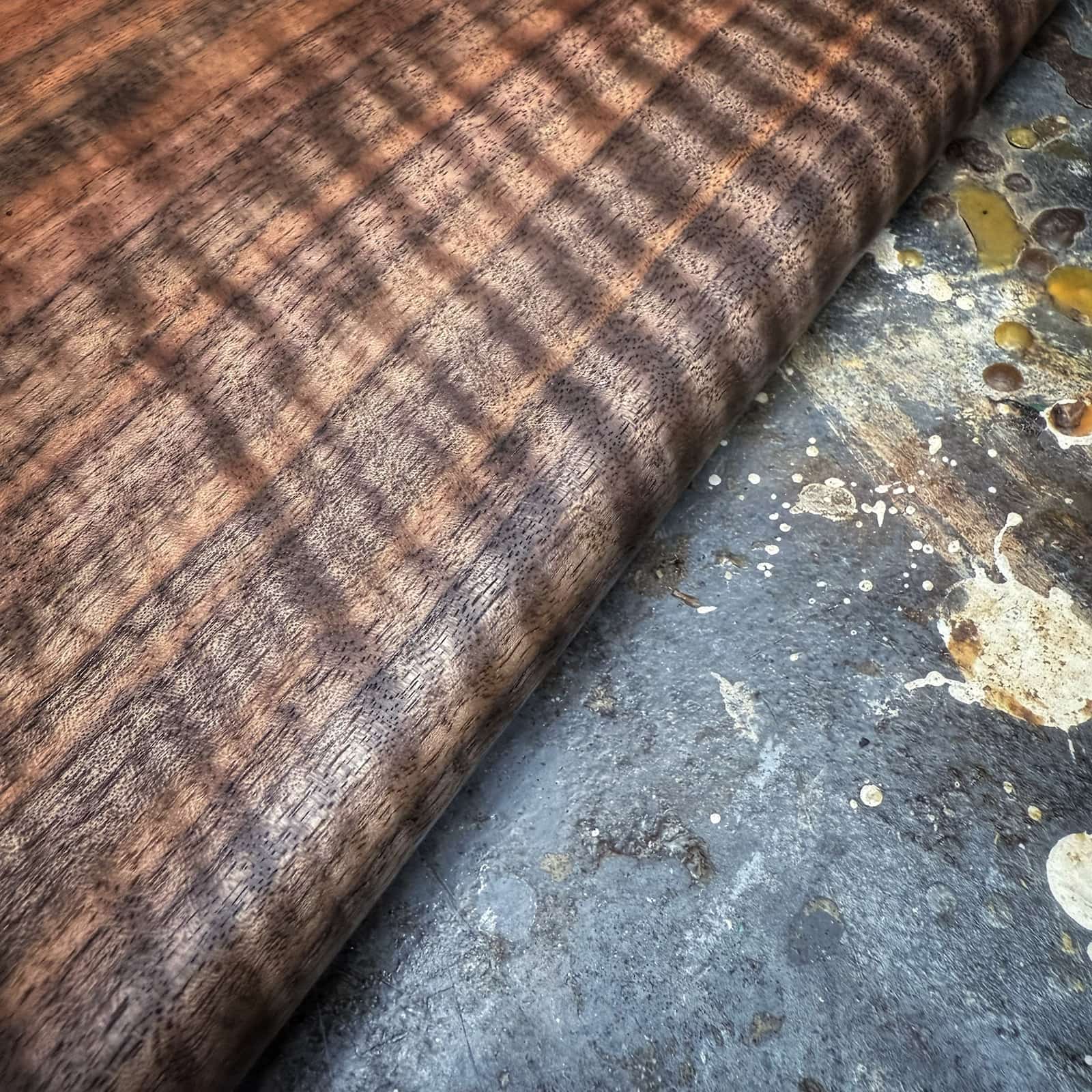 premium curly walnut charcuterie board with textured grip